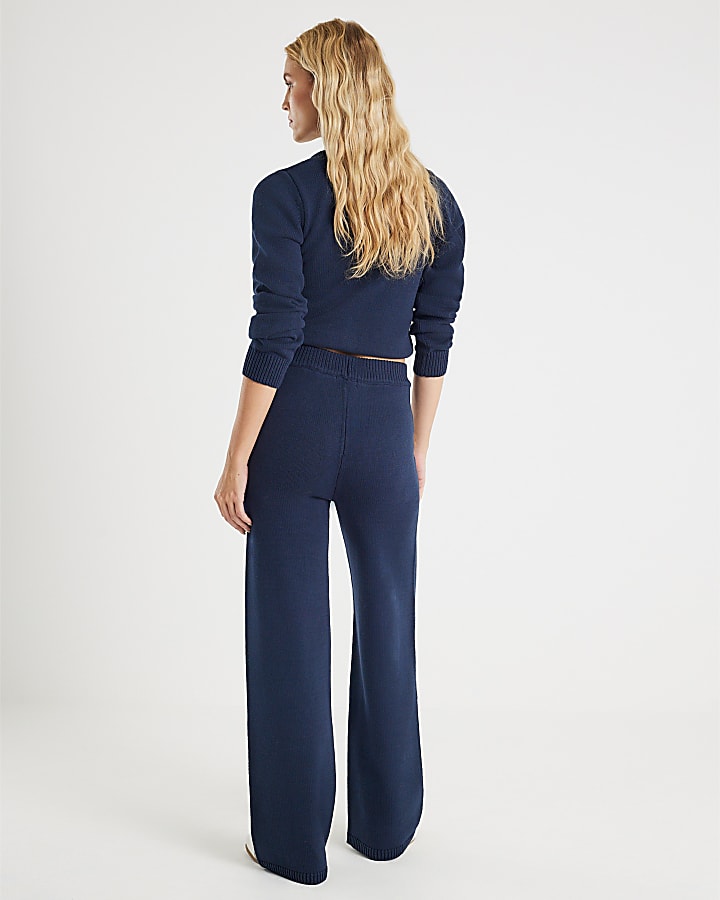 Navy True Love Cardigan Trousers Set
