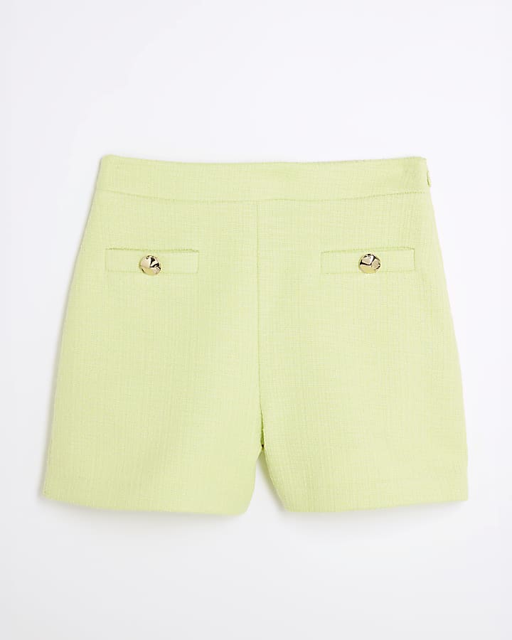 Green Boucle Shorts