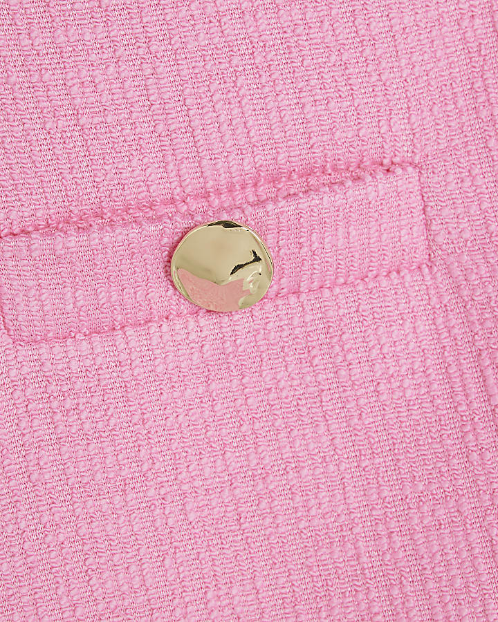Pink Boucle Shorts