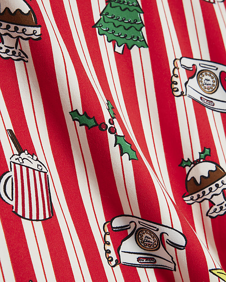 Nephthys Red Doodle Christmas Pyjama Set