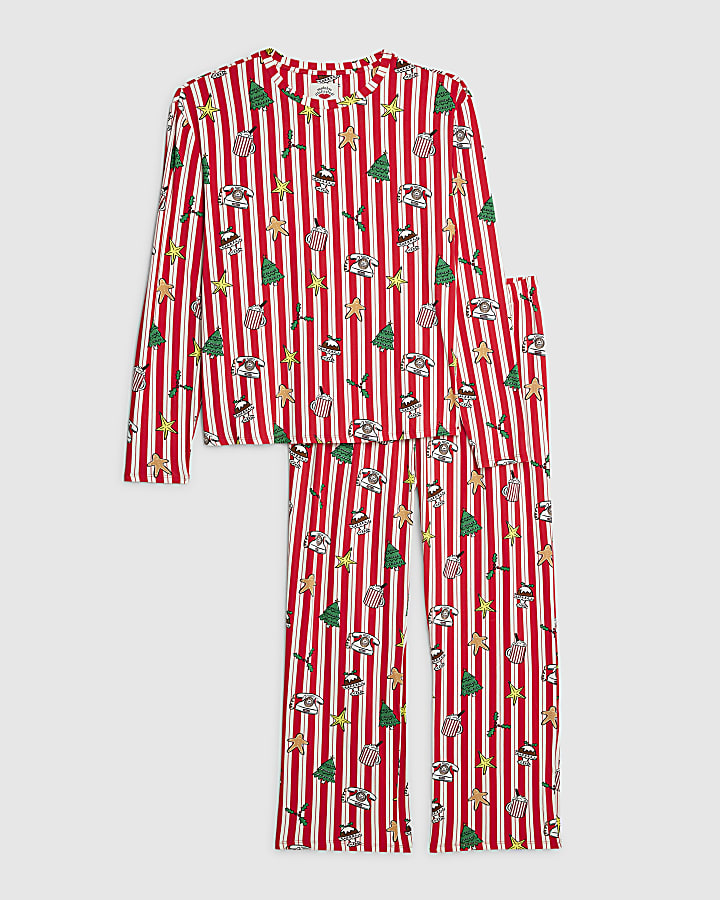 Nephthys Red Doodle Christmas Pyjama Set