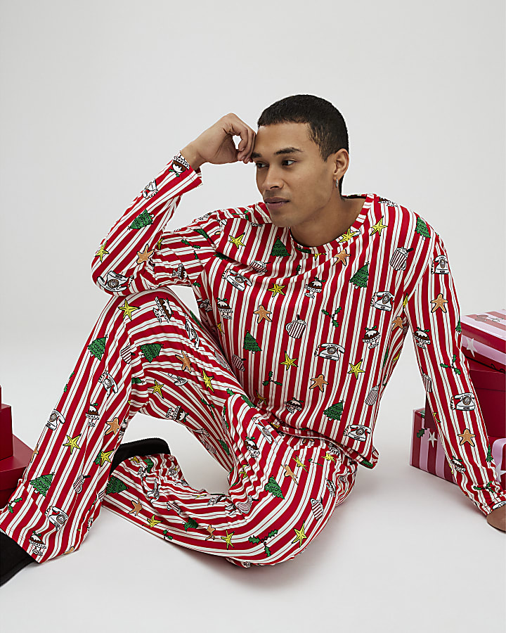 Nephthys Red Doodle Christmas Pyjama Set