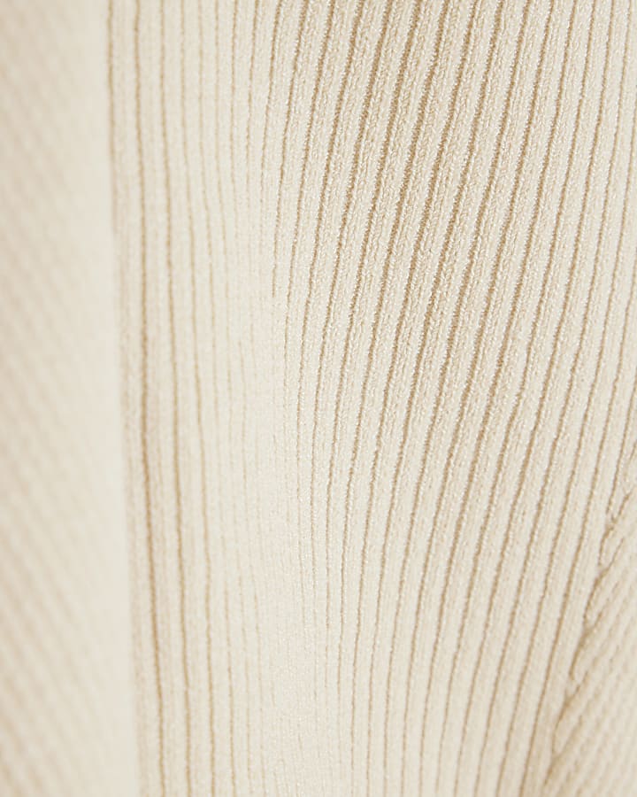 Cream Knit Bardot Top