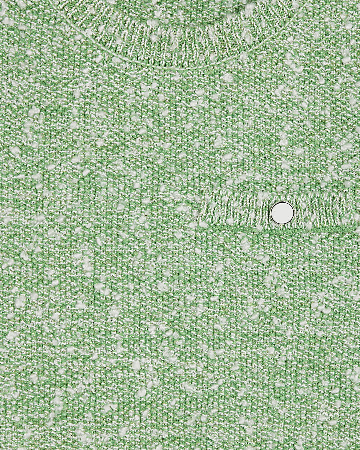 Green Short Sleeve Boucle T-shirt
