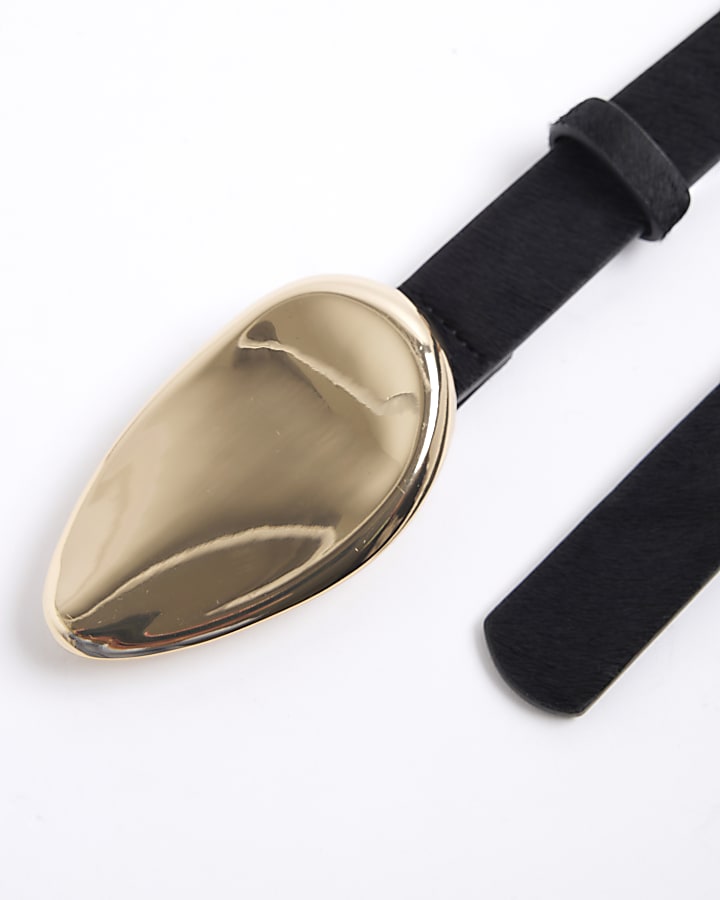 Black Suede Buckle Belt