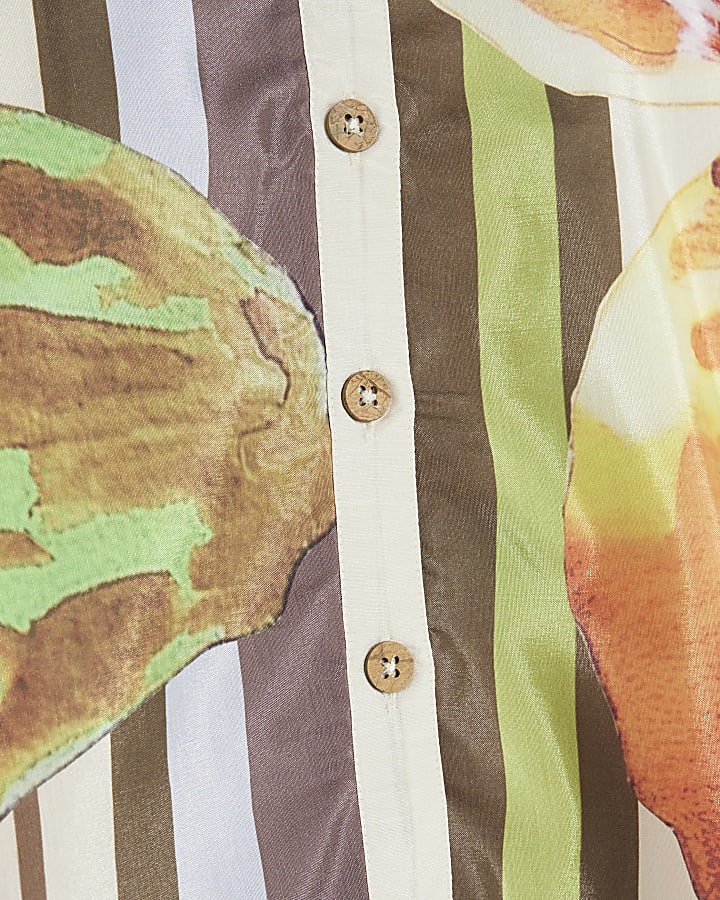Multi Colour Tropical Print Beach Shirt