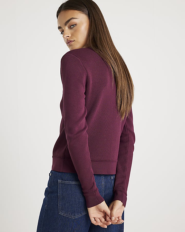 Red Fitted Cardigan