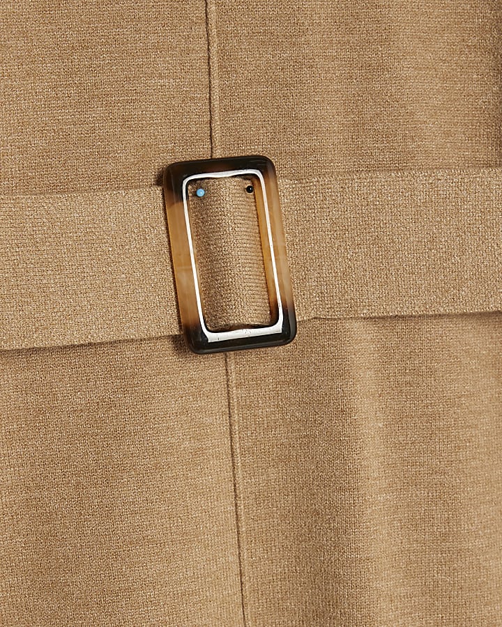 Brown Belted Jumper Dress