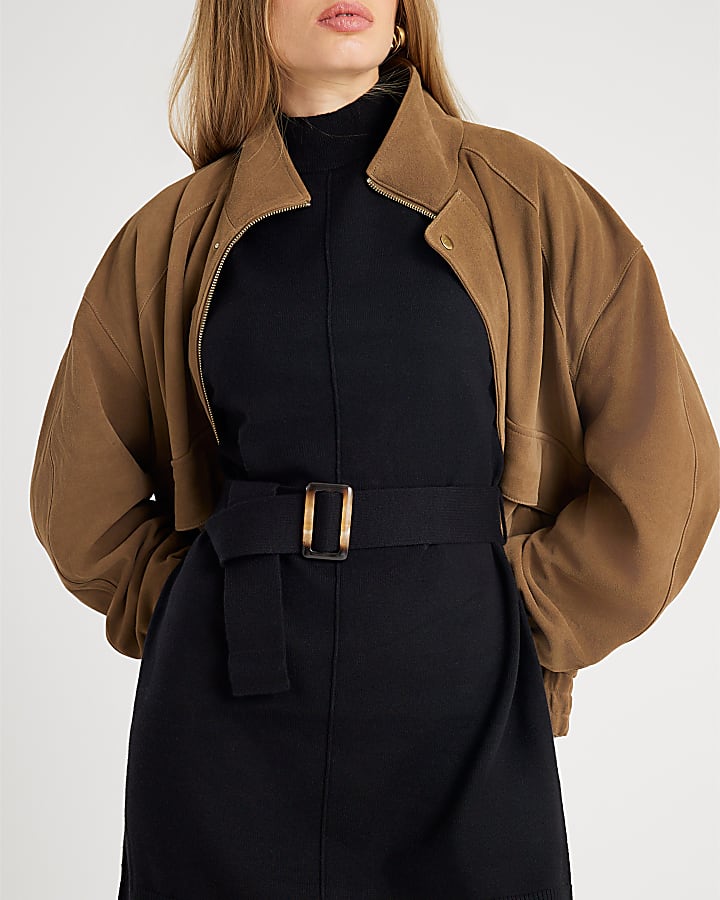 Black Belted Jumper Dress