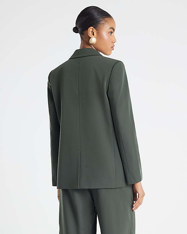 Green Long Sleeve Oversized Blazer