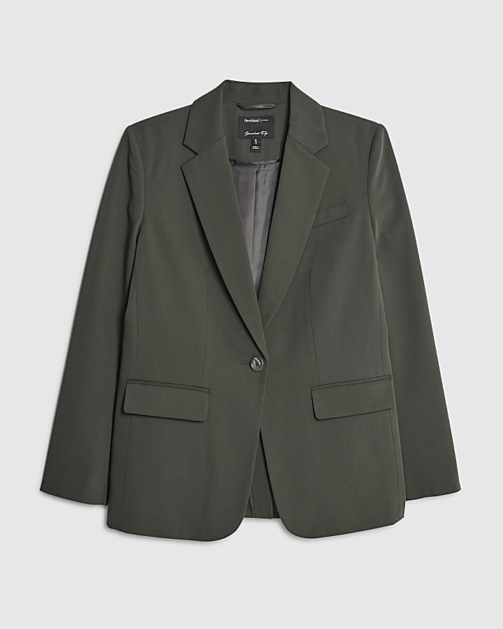 Green Long Sleeve Oversized Blazer