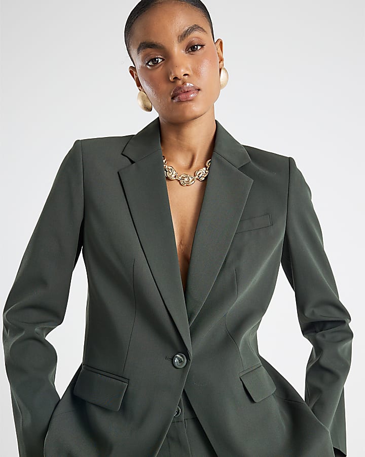 Green Long Sleeve Oversized Blazer
