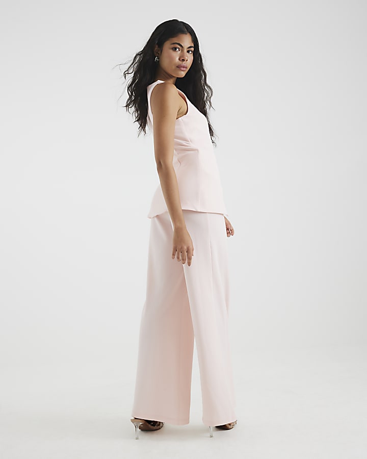 Pink Waistcoat Hybrid Jumpsuit