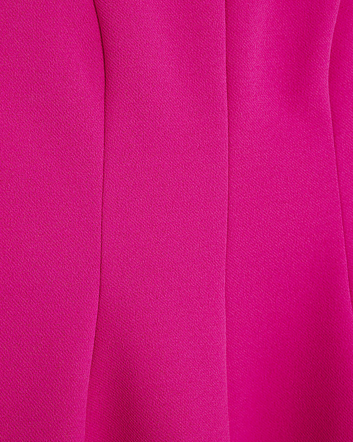 Pink Sleeveless Peplum Top