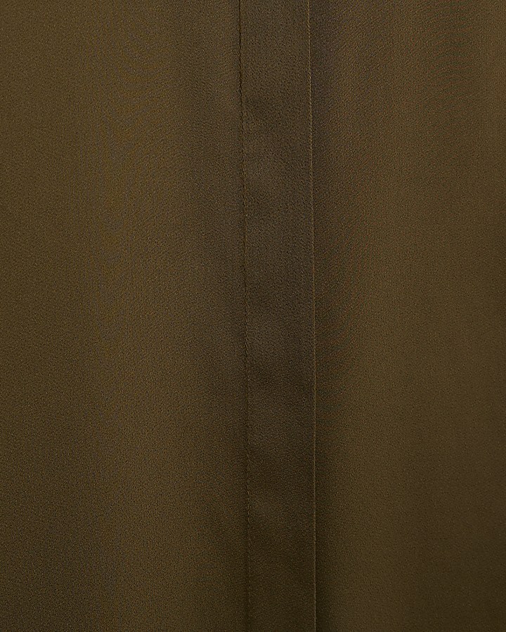 Green Slimline Satin Shirt