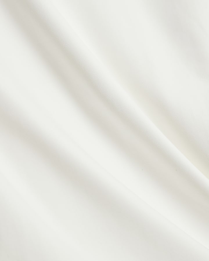 White Long Sleeve Crew Neck Top