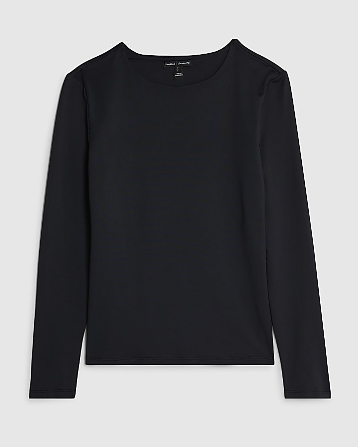 Black Crew Neck Top
