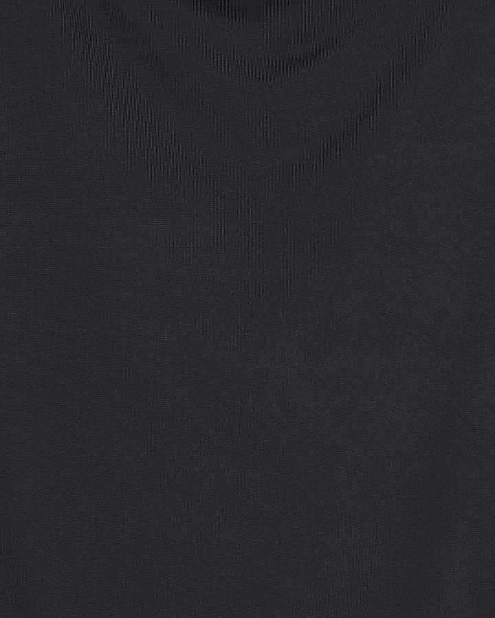 Black Long Sleeve Square Neck Bodysuit