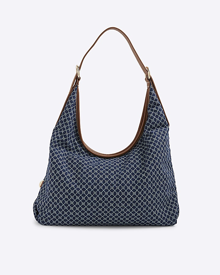 Blue Monogram Denim Slouch Shoulder Bag