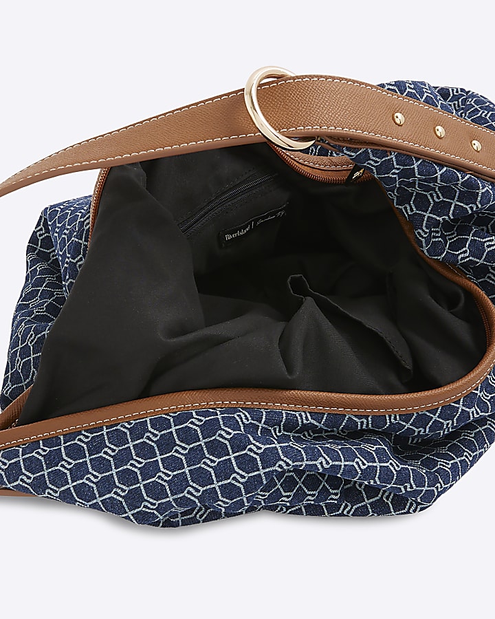 Blue Monogram Denim Slouch Shoulder Bag