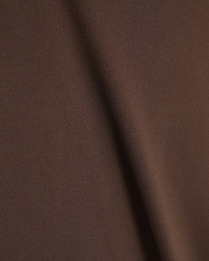 Brown 2 Pack Long Sleeve Roll Neck Tops