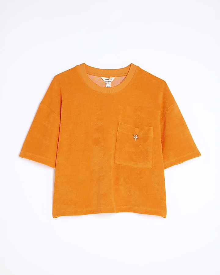 Orange Short Sleeve Towelling T-shirt