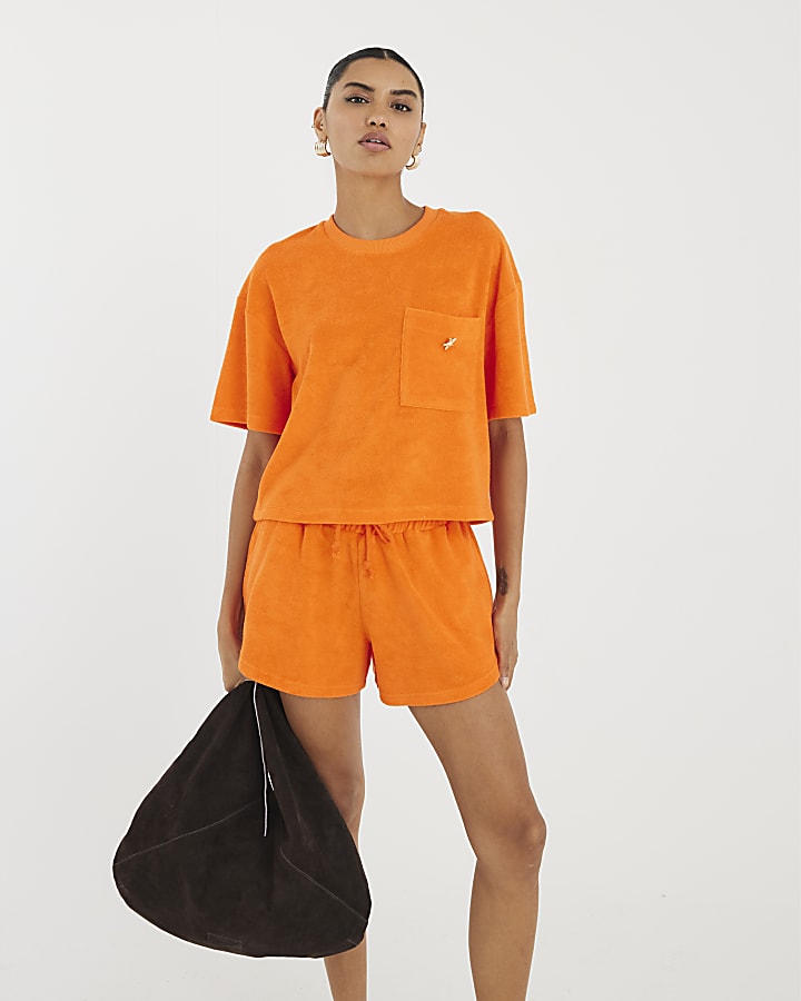 Orange Short Sleeve Towelling T-shirt