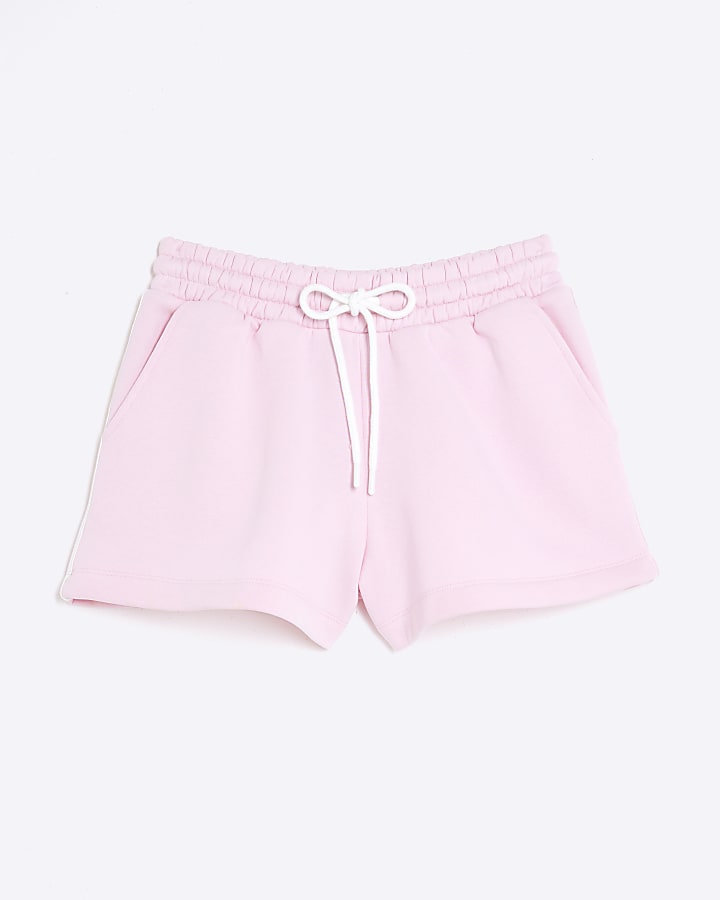 Pink Piped Detail Shorts