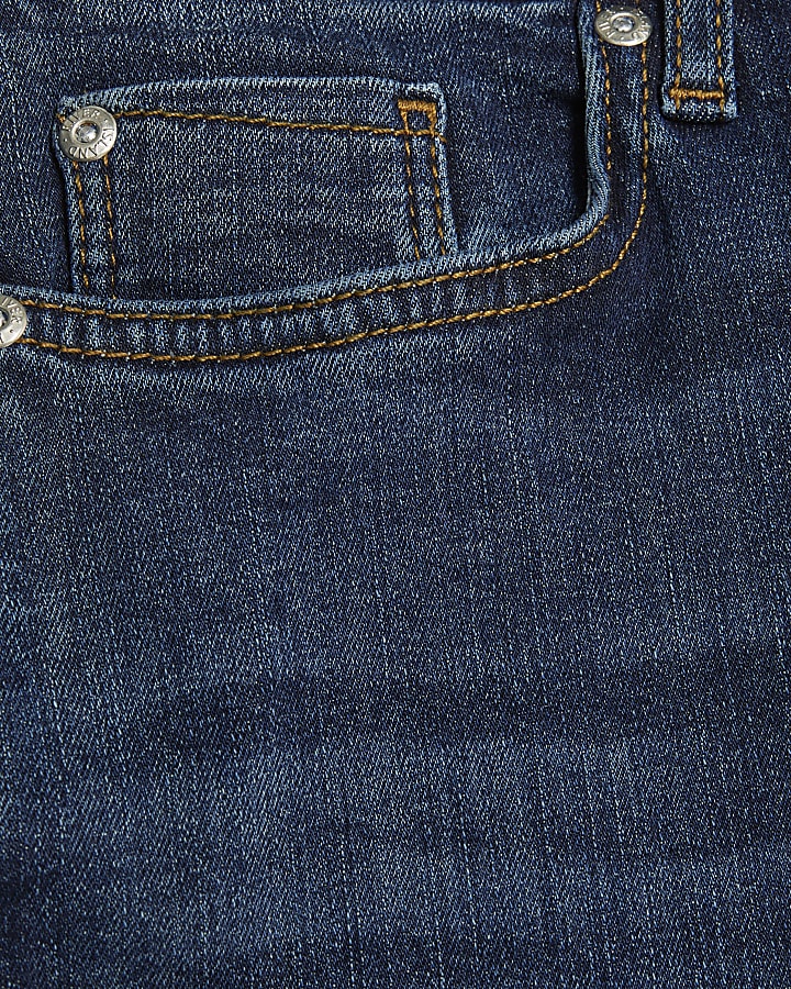 Blue Mid Rise Bootcut Jeans