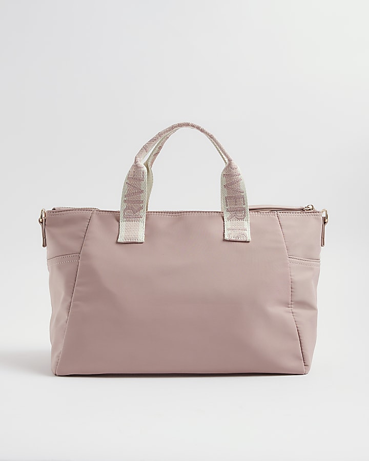 Pink Cabin Size Logo Strap Holdall Bag