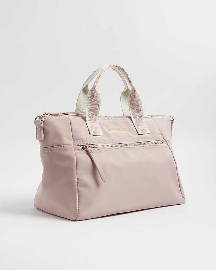 Pink Cabin Size Logo Strap Holdall Bag