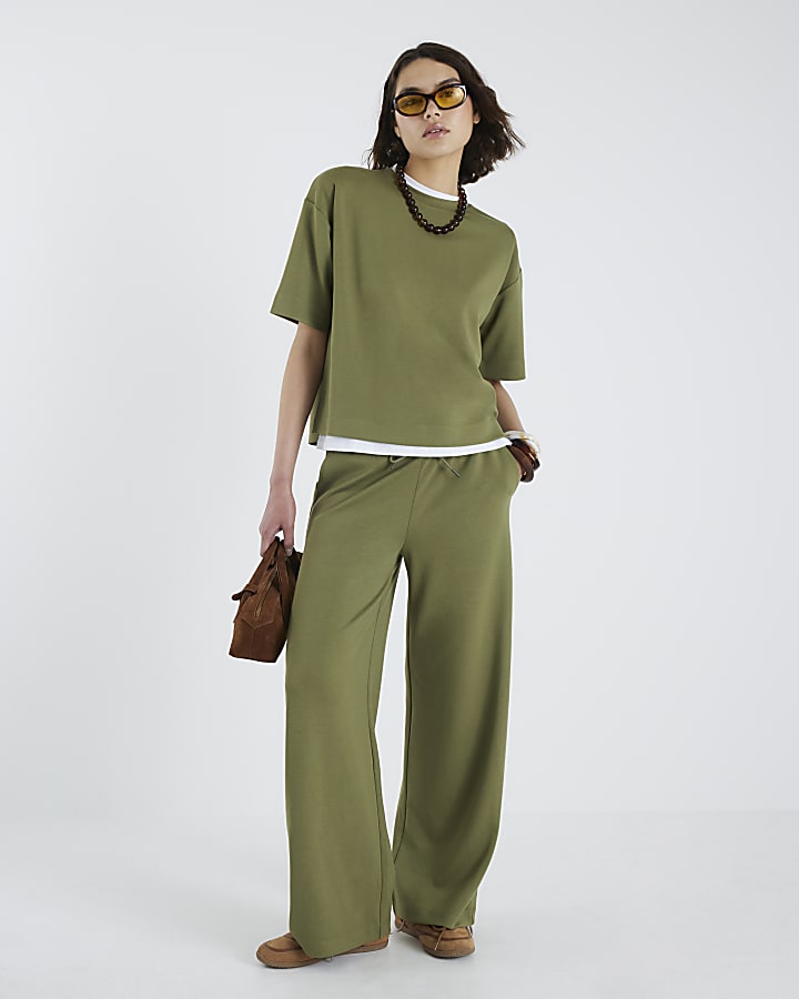 Khaki Premium Short Sleeve Boxy T-shirt
