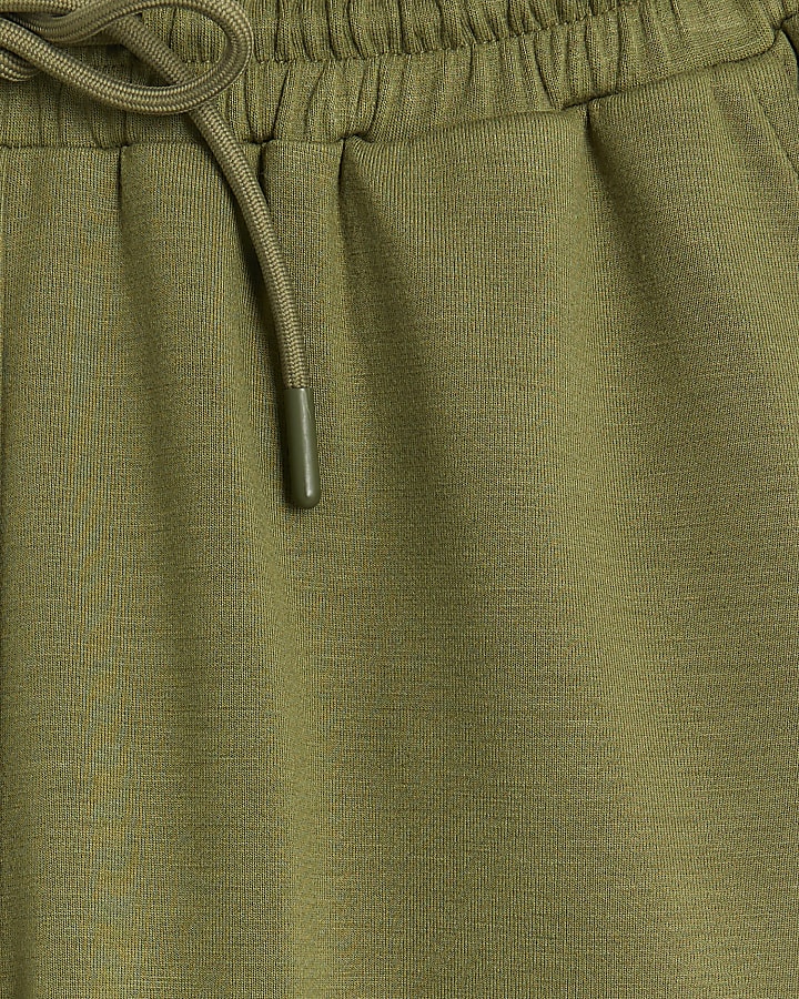 Khaki Premium Wide Leg Joggers