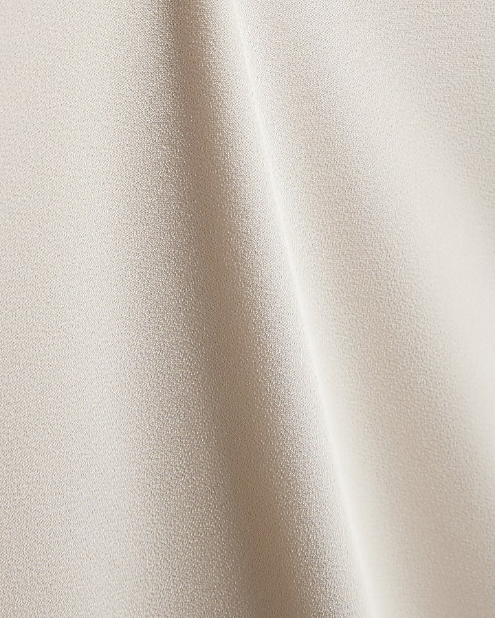 Cream Satin Maxi Skirt