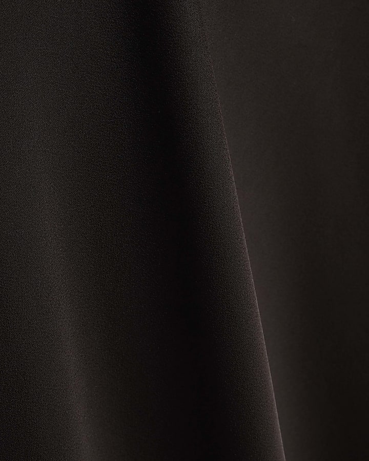 Black Satin Maxi Skirt