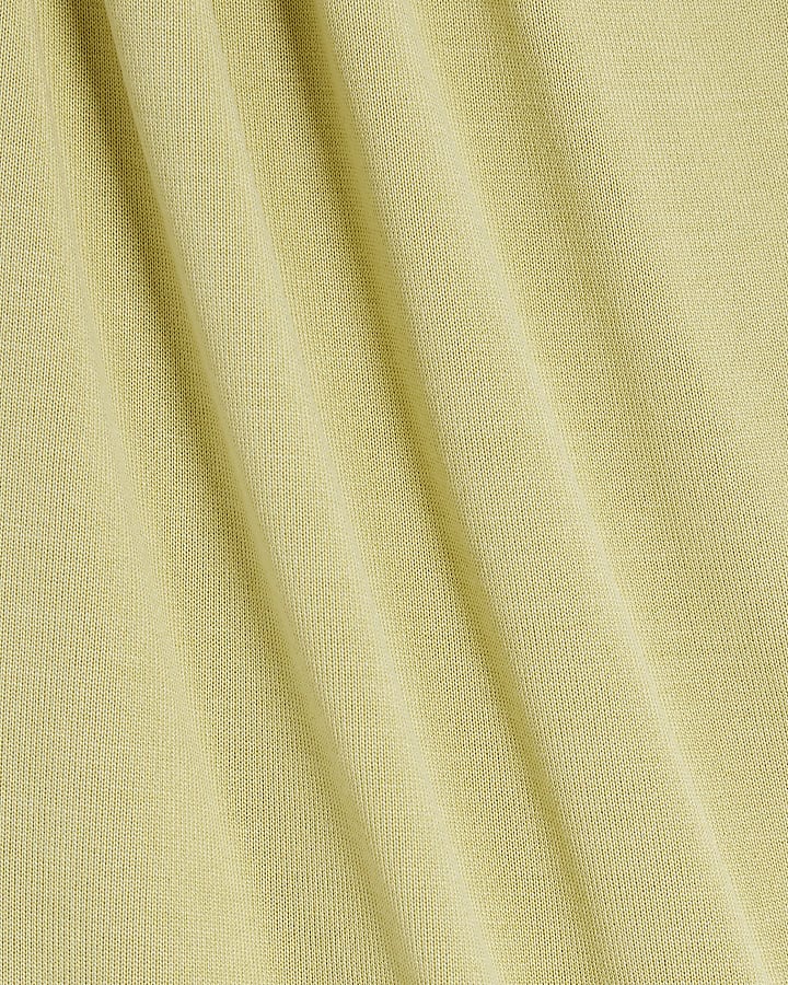 Green Sleeveless Drape Twist Top