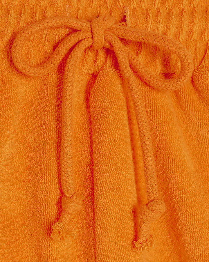 Orange Towelling Shorts