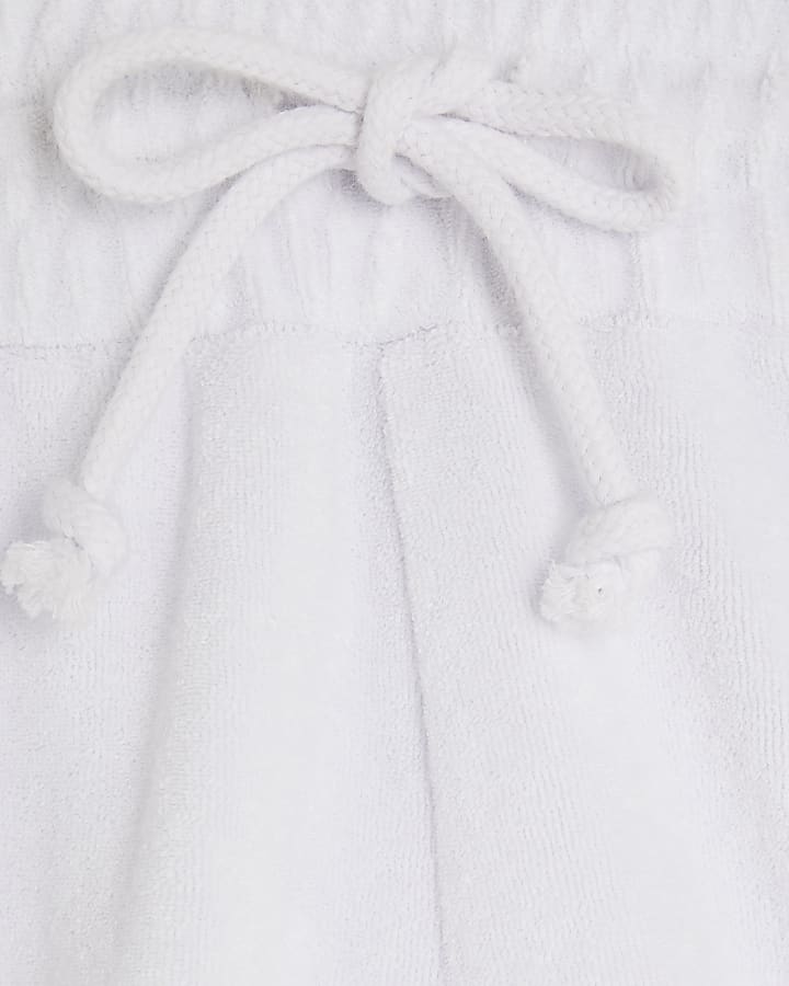 White Towelling Shorts