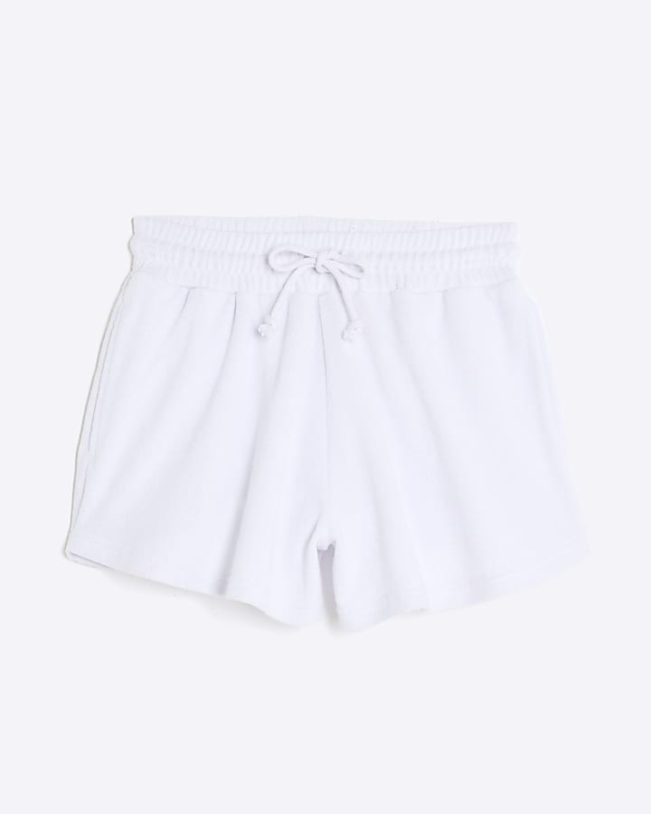 White Towelling Shorts