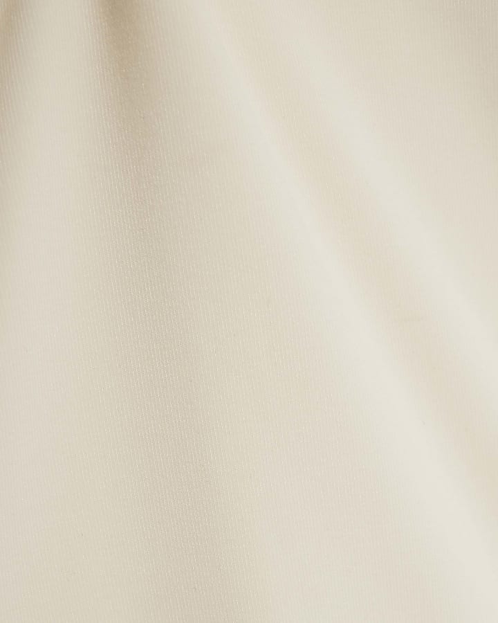 White Long Sleeve Roll Neck Top
