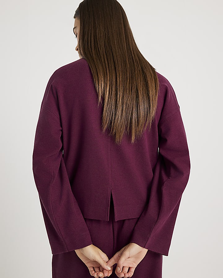 Red Cosy High Neck Top