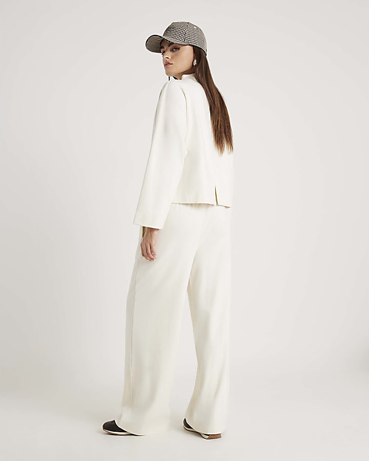 Cream Cosy Wide Leg Trousers