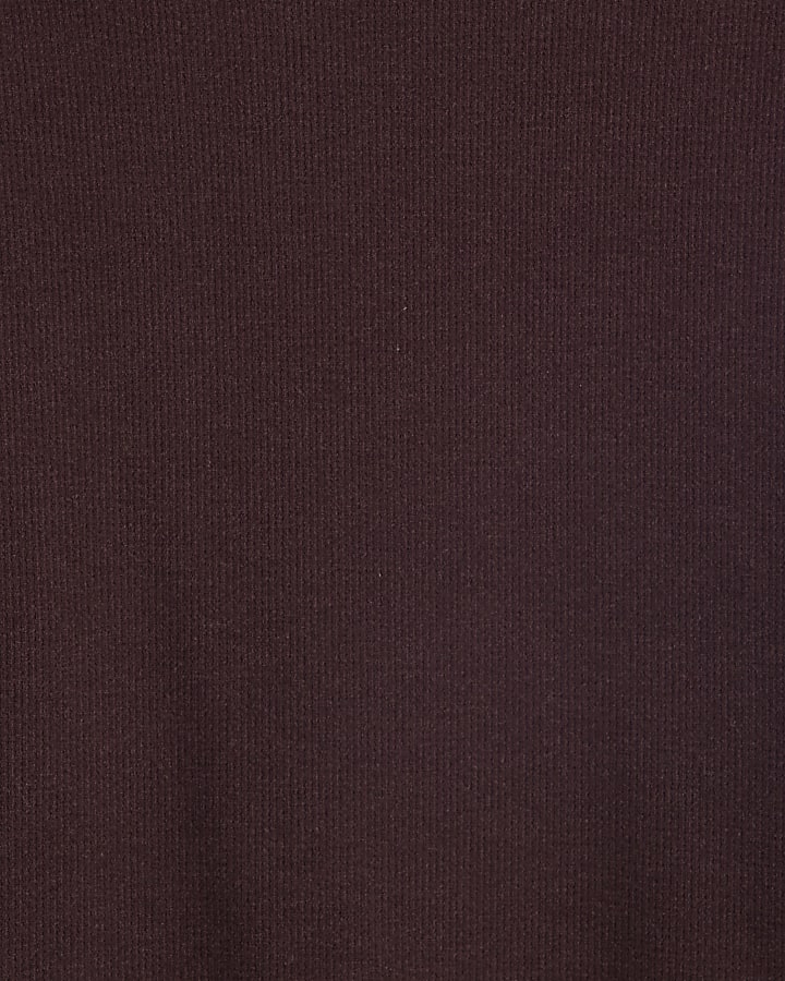 Brown Cosy Long Sleeve High Neck Mini Dress