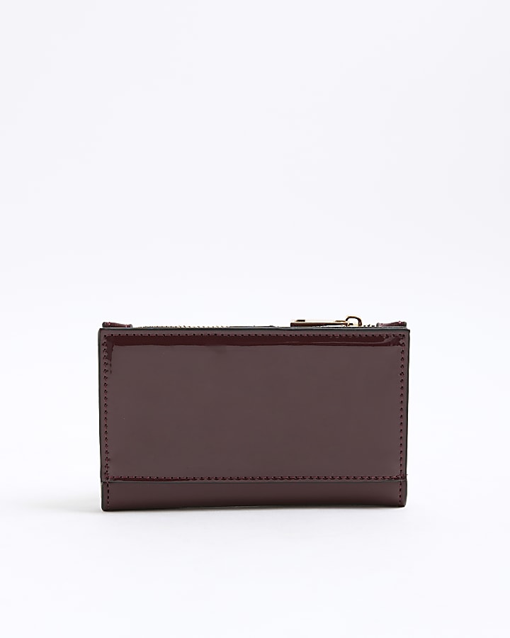Red Embossed RR Monogram Print Purse