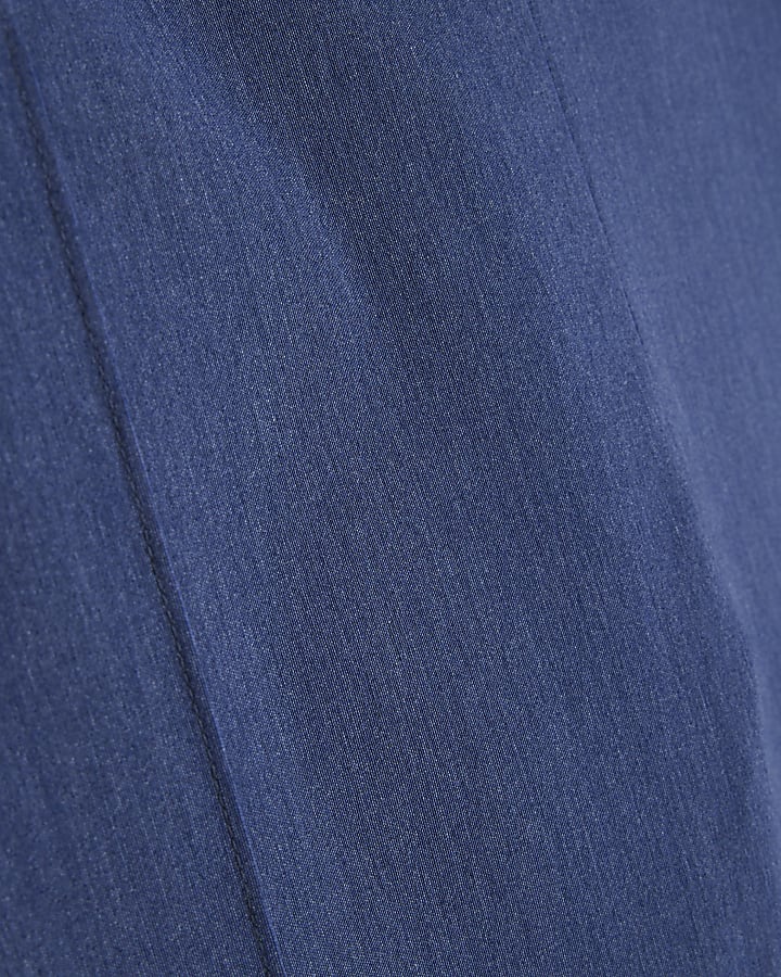 Blue Denim Look Stretch Skinny Trousers