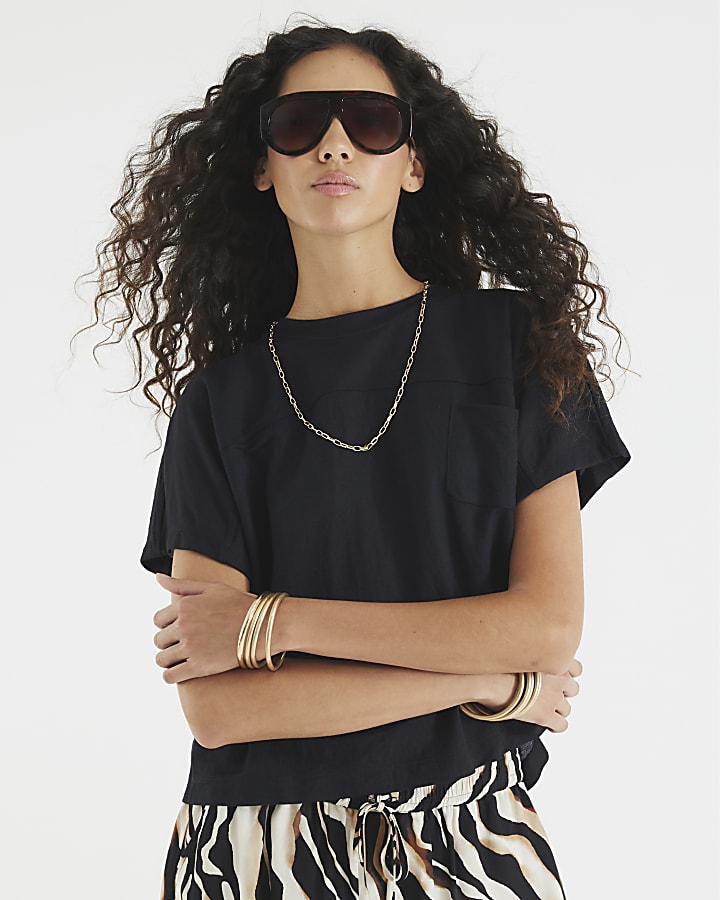 Black Chest Pocket T-Shirt