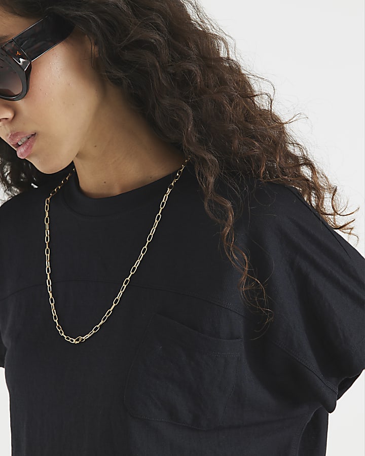 Black Chest Pocket T-Shirt