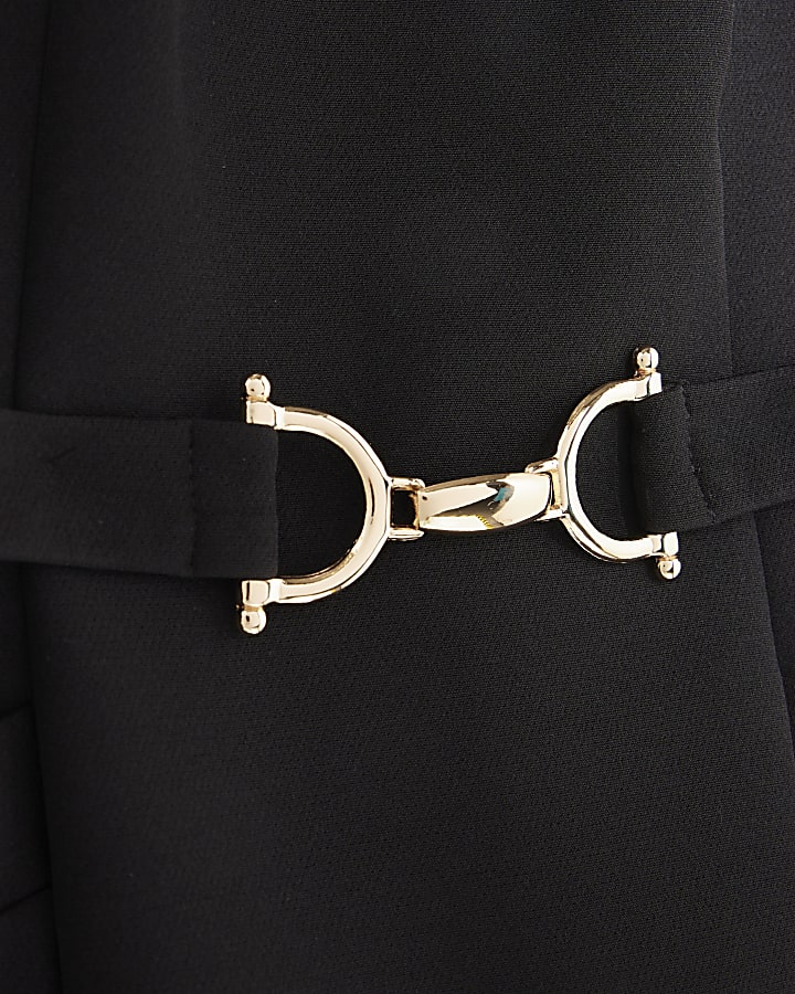 Black Snaffle Front Mini Dress