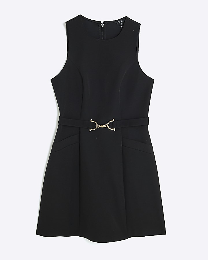 Black Snaffle Front Mini Dress