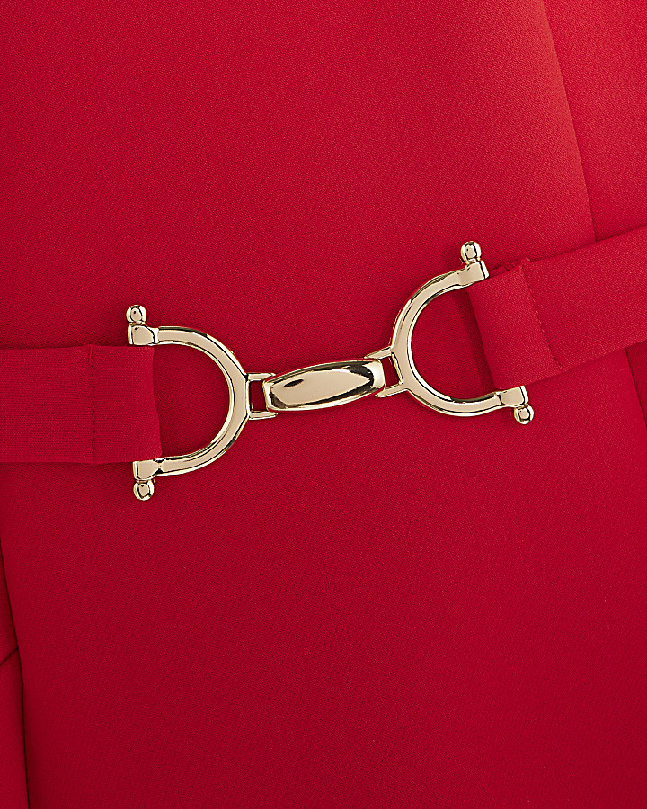 Red Snaffle Front Mini Dress